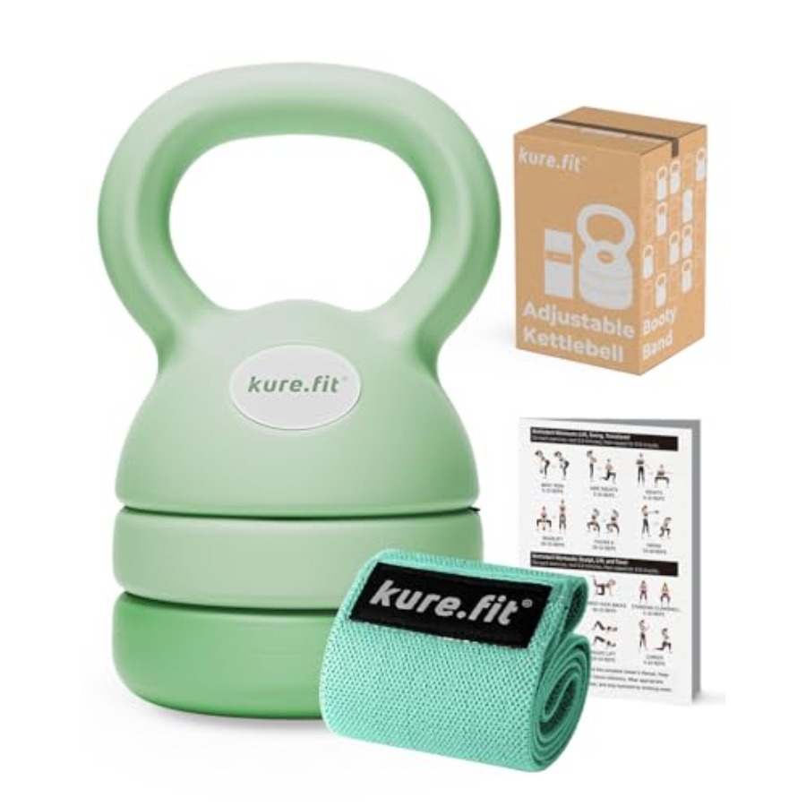 Home Gym Designs - 家庭用調整可能ケトルベル 鋳鉄製 ブラックパウダーコート仕上げ 512ポンド範囲 省スペース設計 全身ワークアウトに最適