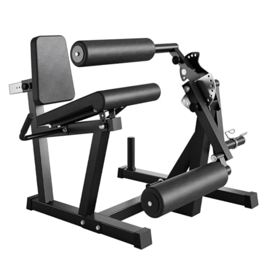 Home Gym Leg Extension Machine - ホームジム用レッグエクステンション＆カールマシン、スチール製、黒色、耐荷重700LBS、4-in-1調整可能な下半身トレーニングマシン
