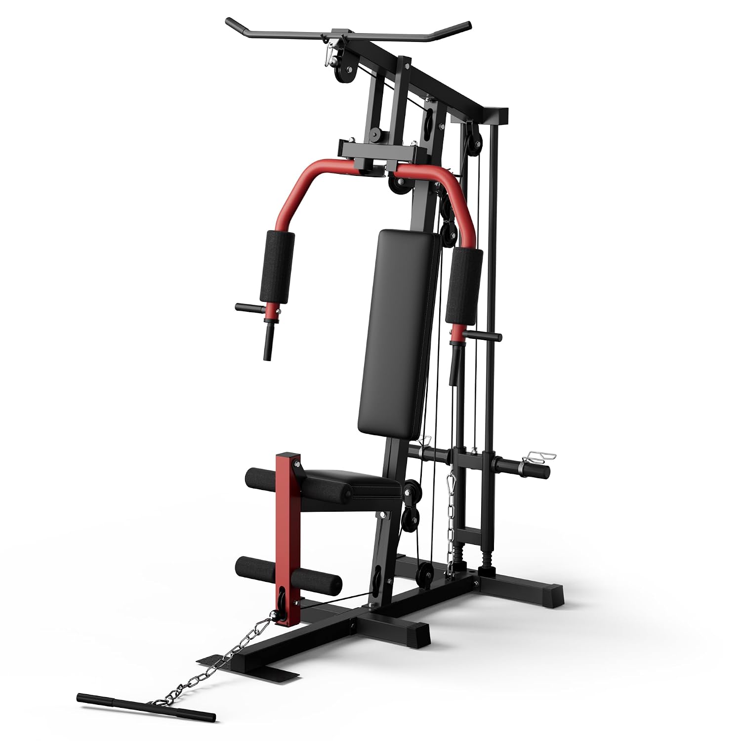 Home Gym Leg Extension Machine - 全身トレーニング用ホームジムマシン（ラットプルダウン、チェストプレス、レッグエクステンション、1インチ・2インチプレート用プーリーシステム搭載、カスタマイズ可能）