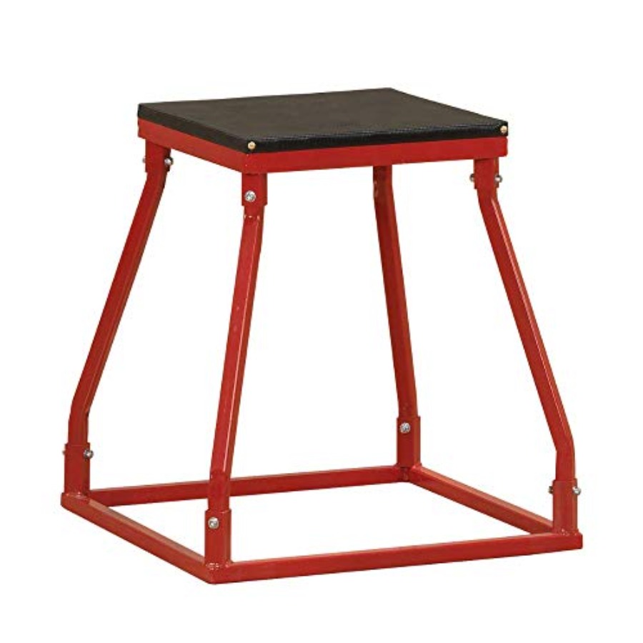 Home Gym Designs - 家庭用プライオメトリックジャンプボックス：スチールフレーム、合板表面、黒仕上げ、耐久性と安定性に優れたデザイン