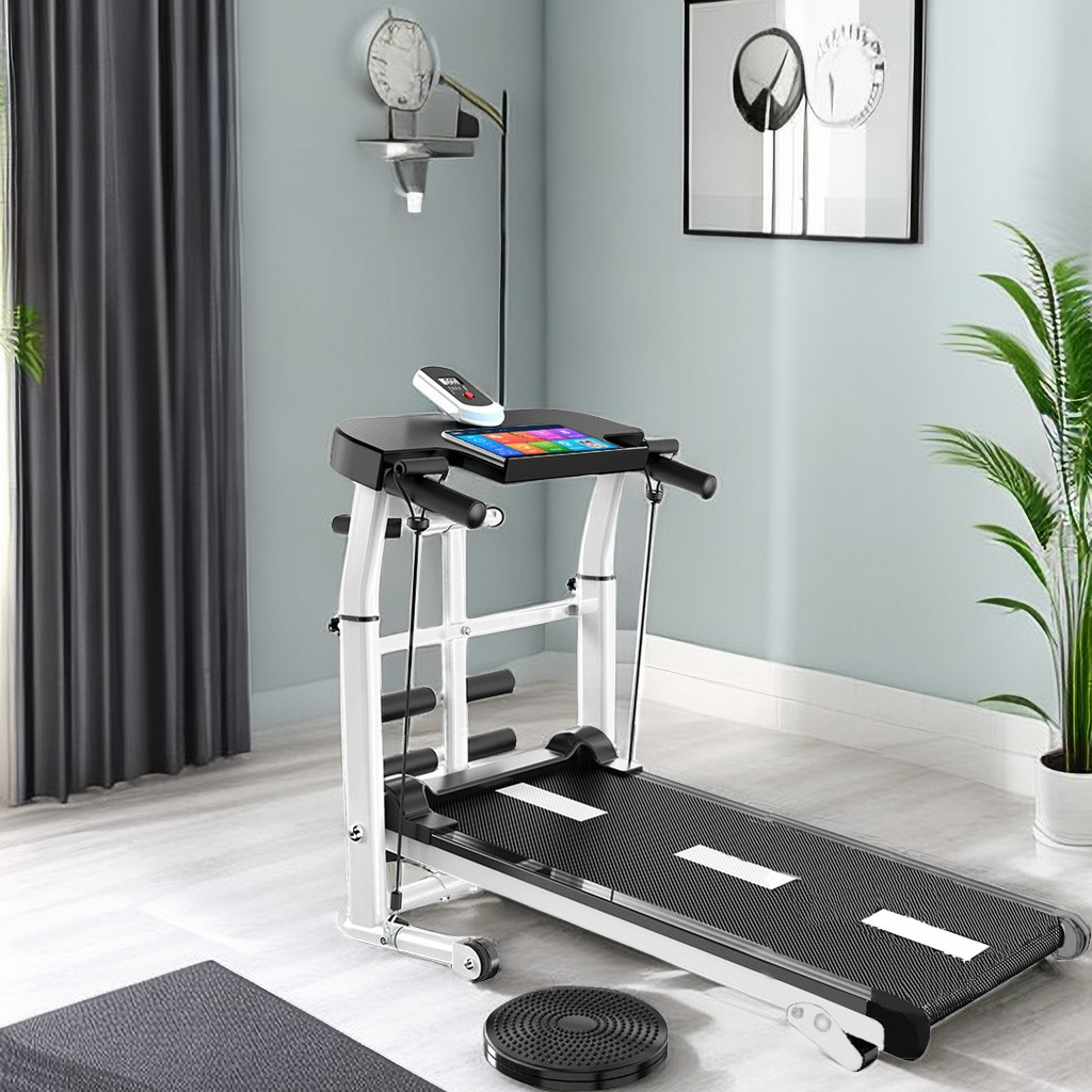 Treadmill Home Gym - 多機能家庭用トレッドミル 1-6km/h 折りたたみ式業務用ウォーキングランニングメカニカルトレッドミル LCD付き スポーツエクササイズ用