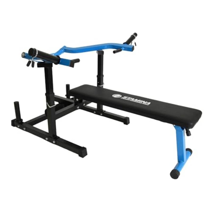 Home Gym Leg Extension Machine - ホームジム用筋力トレーニングマシン、チェストプレスとレッグエクステンションカール対応、調整可能なスチールフレーム、ブラック仕上げ