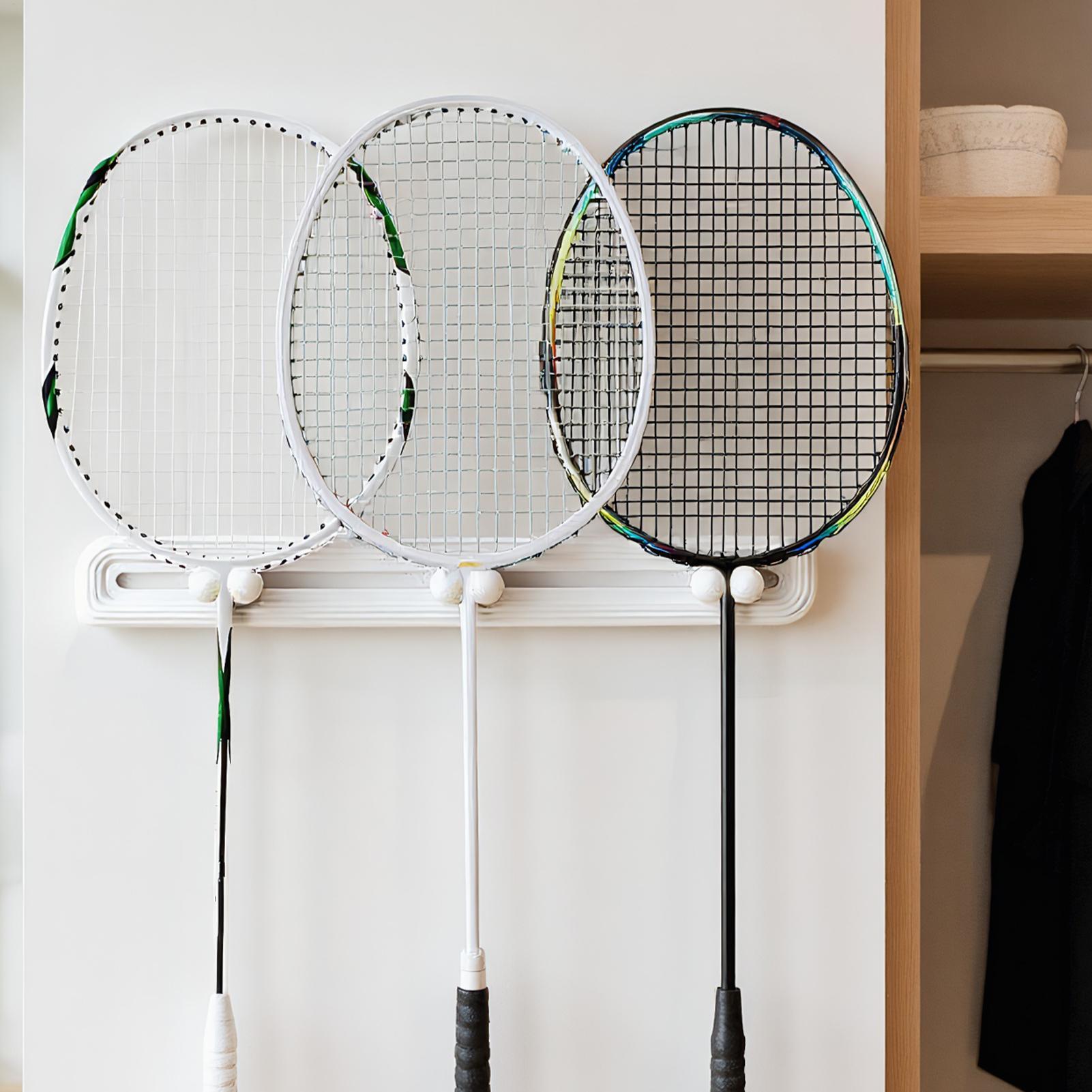Home Gym In Apartment - コートラック壁掛けバドミントンパドルスライドスタンドピクルスボールラケットオーガナイザー家庭用アパートジム学校商業用スタンド