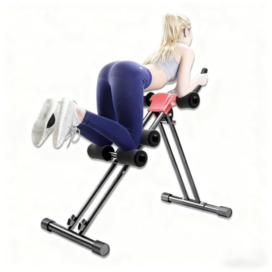 Home Gym Designs - ホームジムローイング＆腹筋マシン4in1、スチールフレーム、ブラック、折りたたみ式多機能デザイン、耐荷重270ポンド