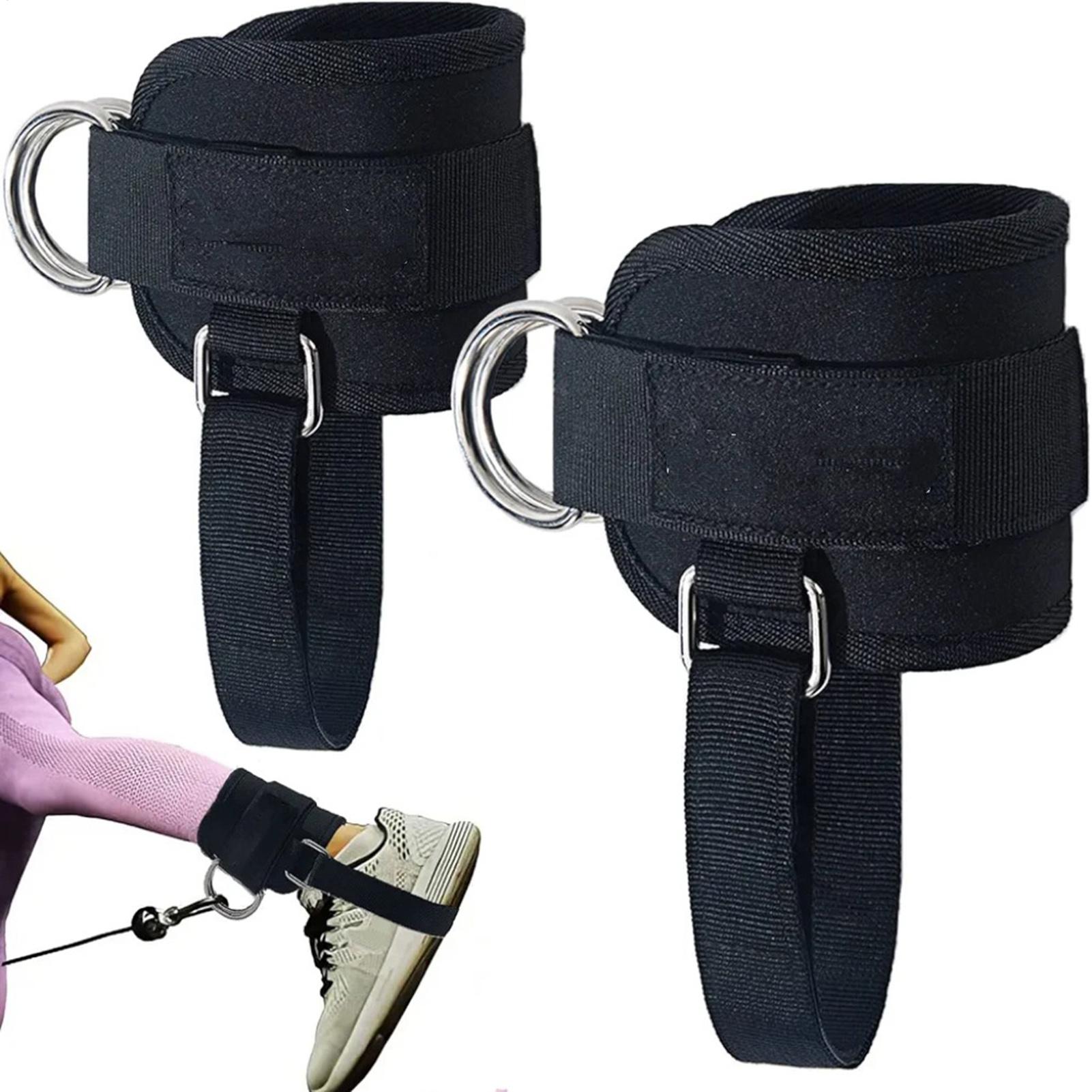Home Gym Exercise - ケーブルマシン用アンクルストラップ、脚用調整可能カフスアタッチメント、ホームジムフィットネスエクササイズ用アンクルプーリーストラップ