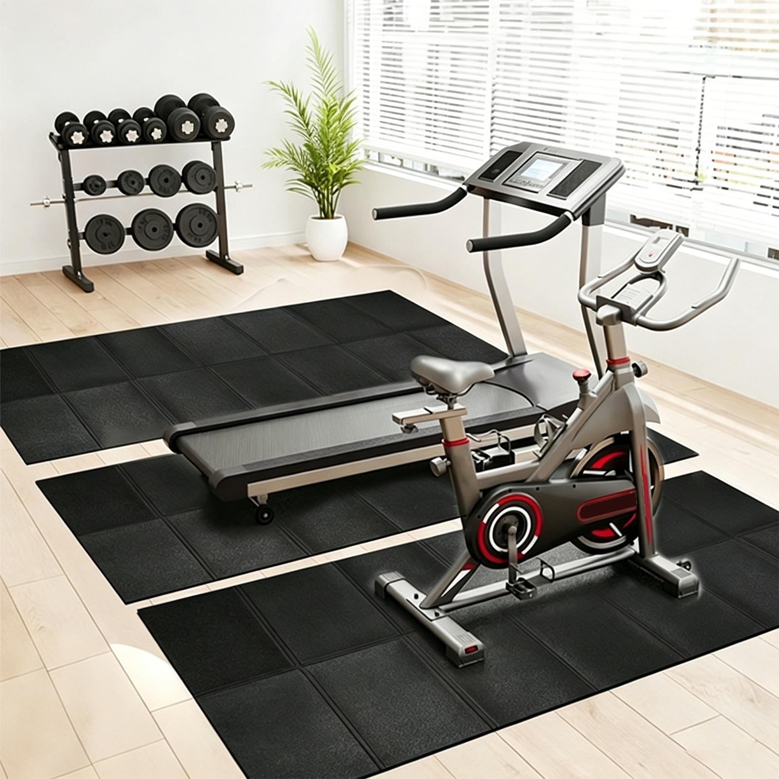 トレッドミルマット振動吸収ヘビーデューティトレッドミルフロア - Treadmill Home Gym のレビューと価格