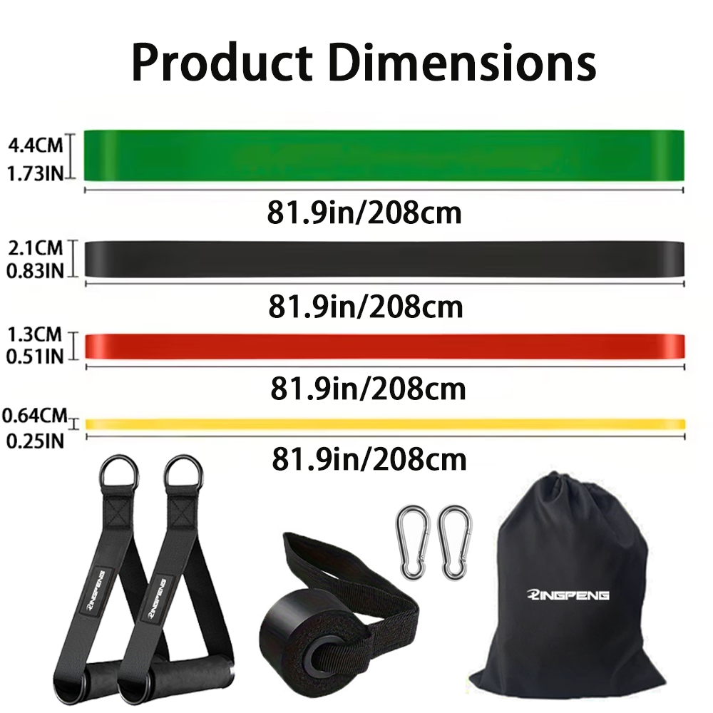 10本セット 4段階強度レジスタンスバンドセット、アクセサリ - Home Gym Setup のレビューと価格