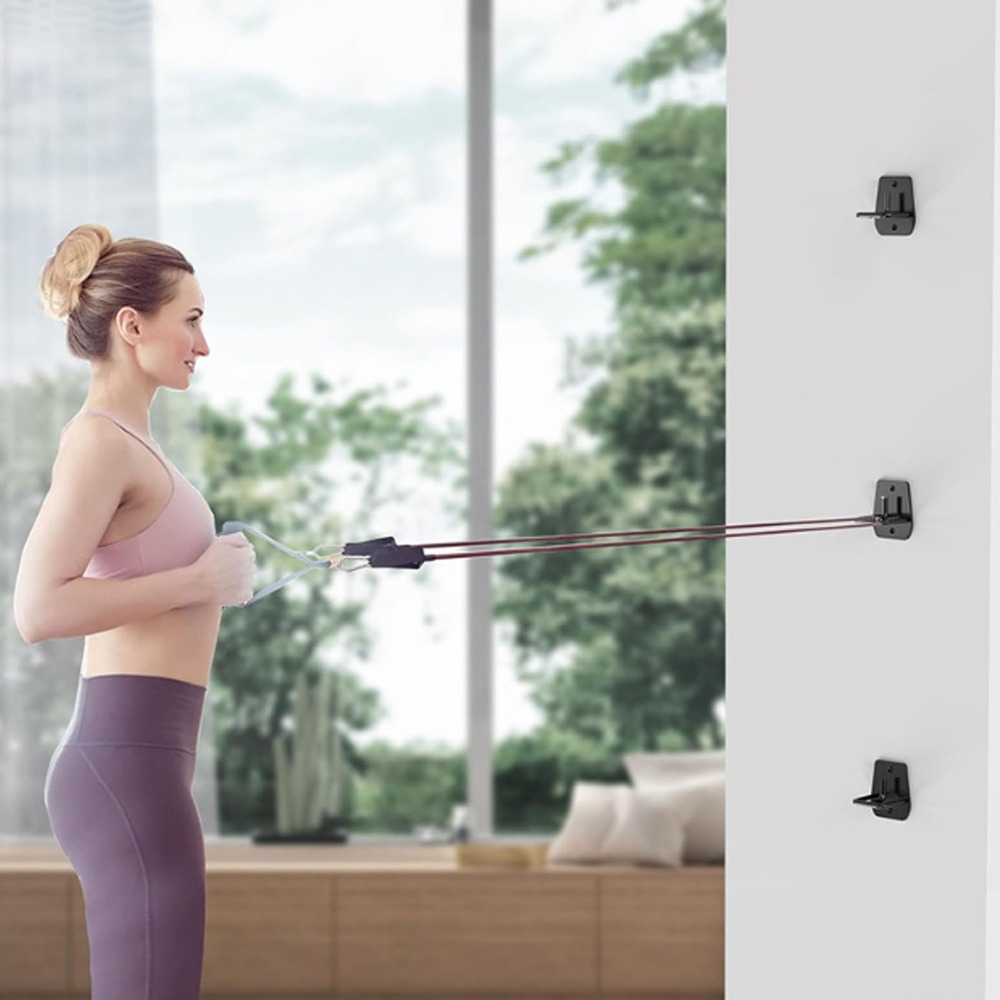 3個入り ブラック エクササイズバンド用ウォールアンカー 炭 - Home Gym Exercise のレビューと価格