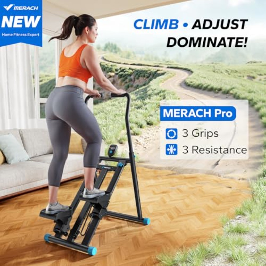 ホームジムステアステッパー：スチールフレーム、黒色、3段階抵 - Home Gym Designs のレビューと価格