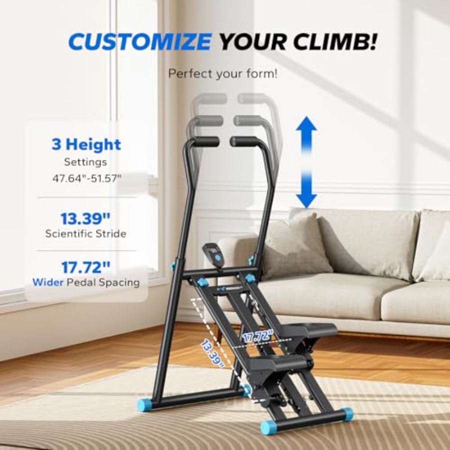 ホームジムステアステッパー：スチールフレーム、黒色、3段階抵 - Home Gym Designs のレビューと価格