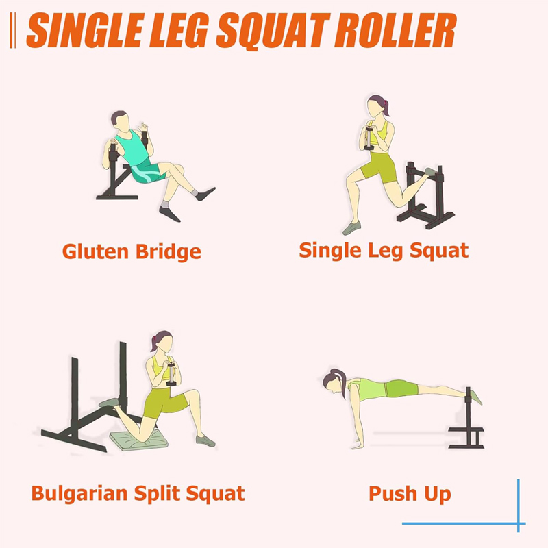 調整可能なシングルレッグスクワットスタンド - 脚の筋力トレ - Home Gym Designs のレビューと価格