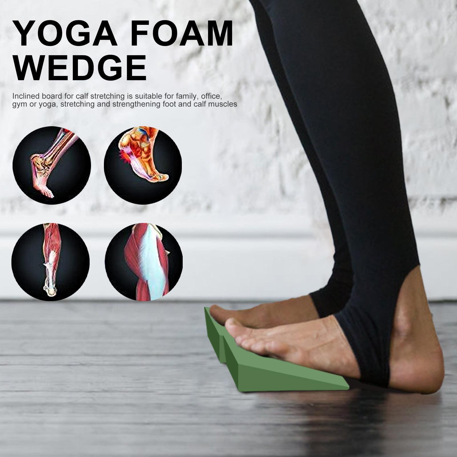 1 ペアヨガウェッジブロック EVA フォームヨガウェッジス - Seated Calf Raise のレビューと価格