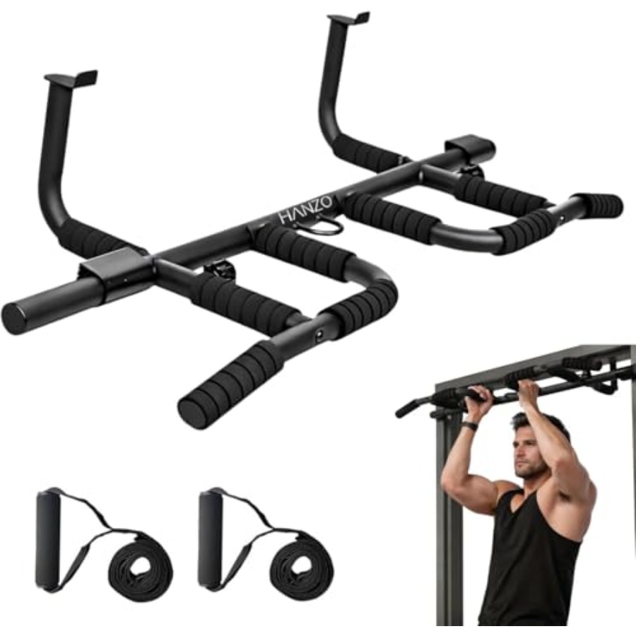 ドア枠懸垂バー セット サスペンションストラップ付き マルチ - Home Gym Setup のレビューと価格