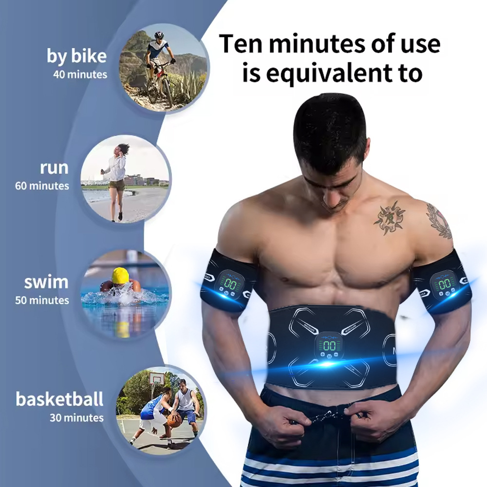 EMS 筋肉刺激装置腹部トレーナー腹筋トナー腕腹脚エクササイ - Home Gym House のレビューと価格